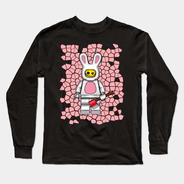 scribble face bunny Long Sleeve T-Shirt by Dansologalleries